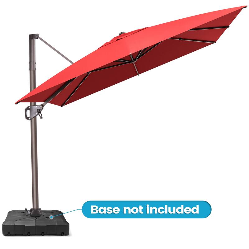 11 x 9 FT Rectangle Outdoor Premium Patio Cantilever Offset Umbrella