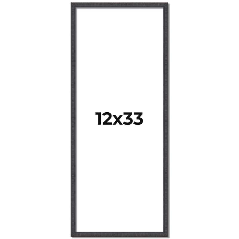 12x33 Frame Brown Solid Wood Picture Frame - Complete Modern Photo