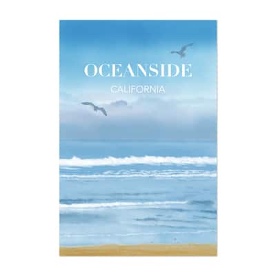 San Diego Oceanside California Illustrations Nature Art Print/Poster ...