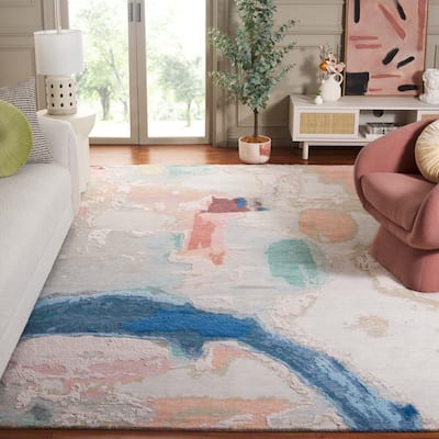SAFAVIEH Couture Hand-Knotted Saint Tropez Xhensila Modern Wool Rug