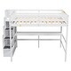 preview thumbnail 8 of 16, Full Loft Bed with Desk, Storage Staircase & Study/Sleep Combo