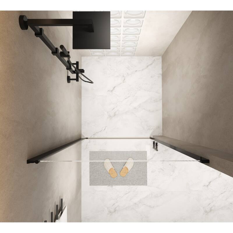 34"x 72" Pivot Shower Door Aluminum Frame