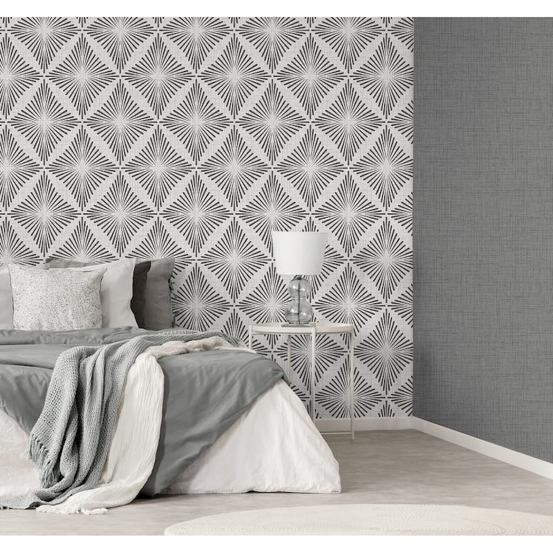 Fine Decor Denver Dark Grey Starburst Wallpaper