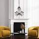 preview thumbnail 12 of 11, Antique Black 5-Light Candle Style Chandelier with Crystal