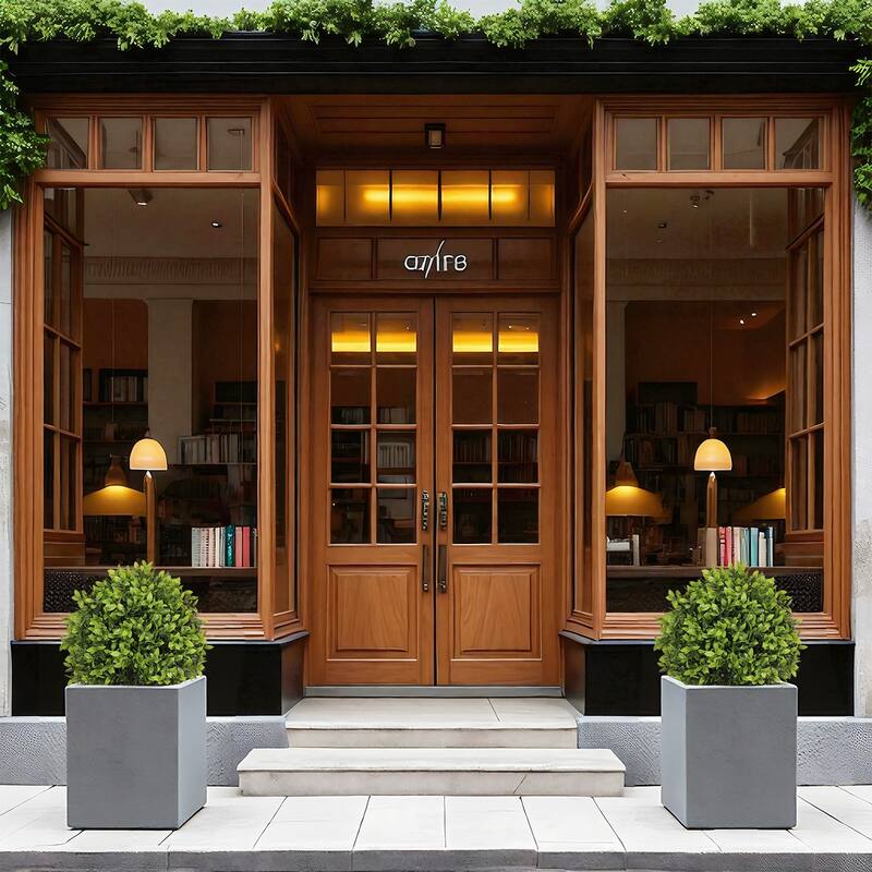22in Artificial Boxwood Topiary Ball Trees in Pots for Indoor Outdoor Home Garden Decor 2pcs/set