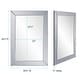 preview thumbnail 4 of 13, Allan Andrews Rectangular Wall Mirror with Mirrored Smoky Gray Wood Frame - 30.3/4" x 45.1/2" x 3/4"