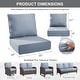 preview thumbnail 63 of 121, Gymojoy 24"x22"x6" Patio Thick Cushions & Pillows Set - Deep Seat Indoor/Outdoor Water & Fade Resistant