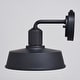 preview thumbnail 12 of 11, VAXCEL Hammond 1-Light Matte Black and White Dusk to Dawn Sensor Industrial Outdoor Wall Sconce, Durable Steel Shade, LED
