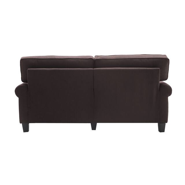 Serta Copenhagen 73" Sofa Couch for Two People, Pillowed Back Cushions and Rounded Arms, Durable Modern Upholstered Fabric