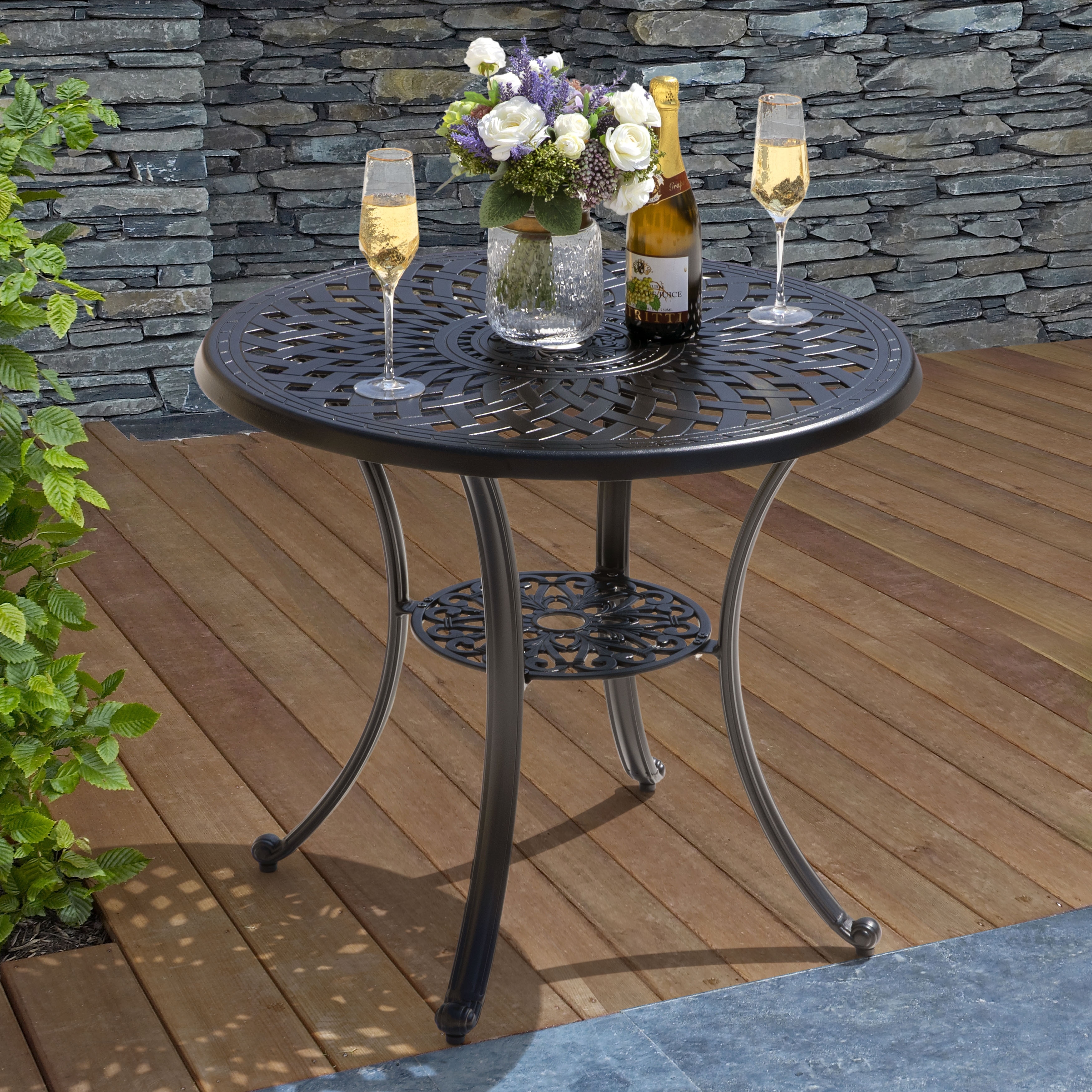 aluminium garden table round