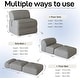 preview thumbnail 17 of 20, WOWMAX Convertible Folding Sofa Bed Folding Chair Bed with Back Bolster