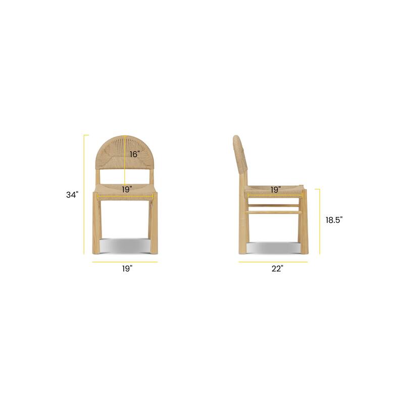 Poly and Bark Calgary Dining Chair in Natural
