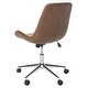 preview thumbnail 3 of 7, SAFAVIEH Fletcher Brown/Chrome Swivel Office Chair - 21.5" x 25.5" x 32.2"