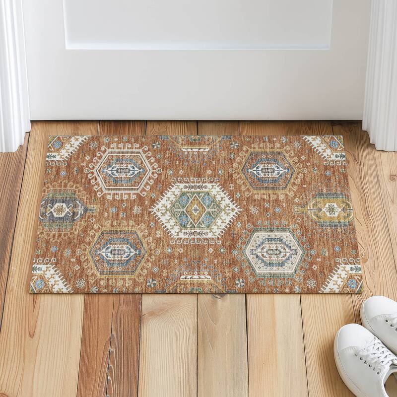 Machine Washable Indoor/ Outdoor Global Akron Chantille Rug