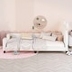 preview thumbnail 3 of 10, Twin Size Upholstered Daybed with Carton Ears Shaped Headboard