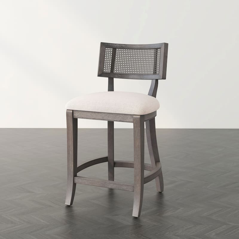 Berwil Wooden Cane Back Counter Height Chairs by Furniture of America