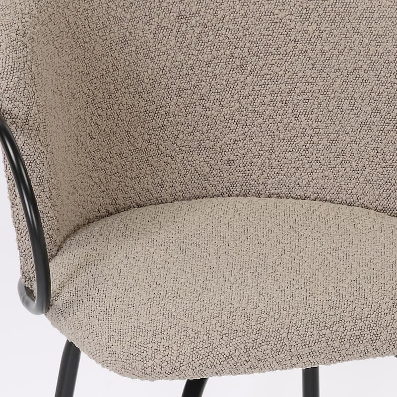 Modern Fabric & Metal 26" Counter Stool w/Swivel, Set of 2