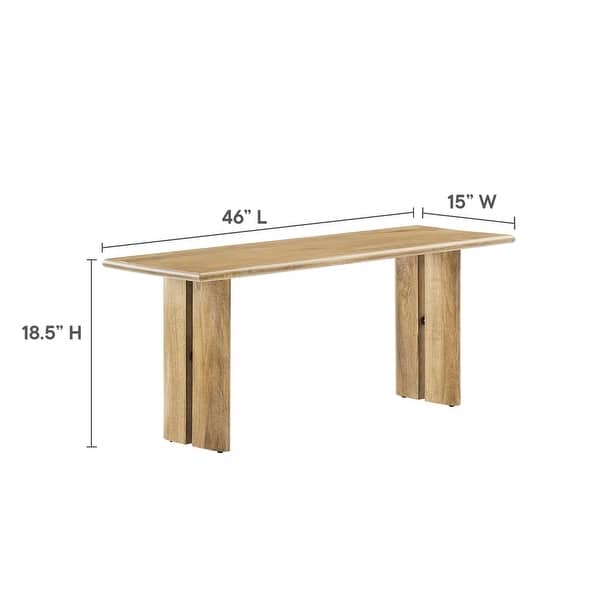 dimension image slide 2 of 4, Amistad 60" Wood Dining Table and Bench Set