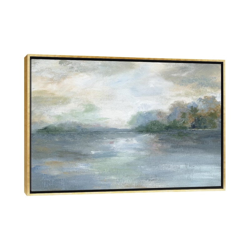 iCanvas "Blue Ethereal" by Nan Framed Canvas Print - Gold - 26x40