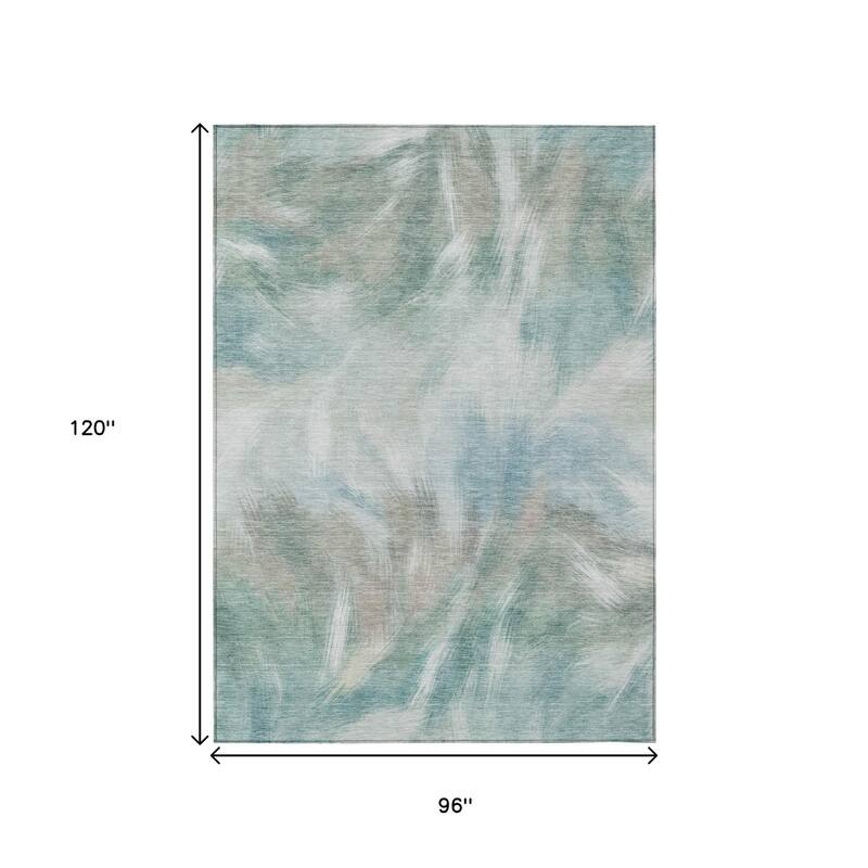 HomeRoots Abstract Transitional Rectangle Outdoor Rug