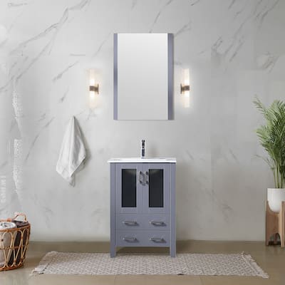 Lexora Volez 24 inch single Bathroom Vanity Complete Set With Faucet