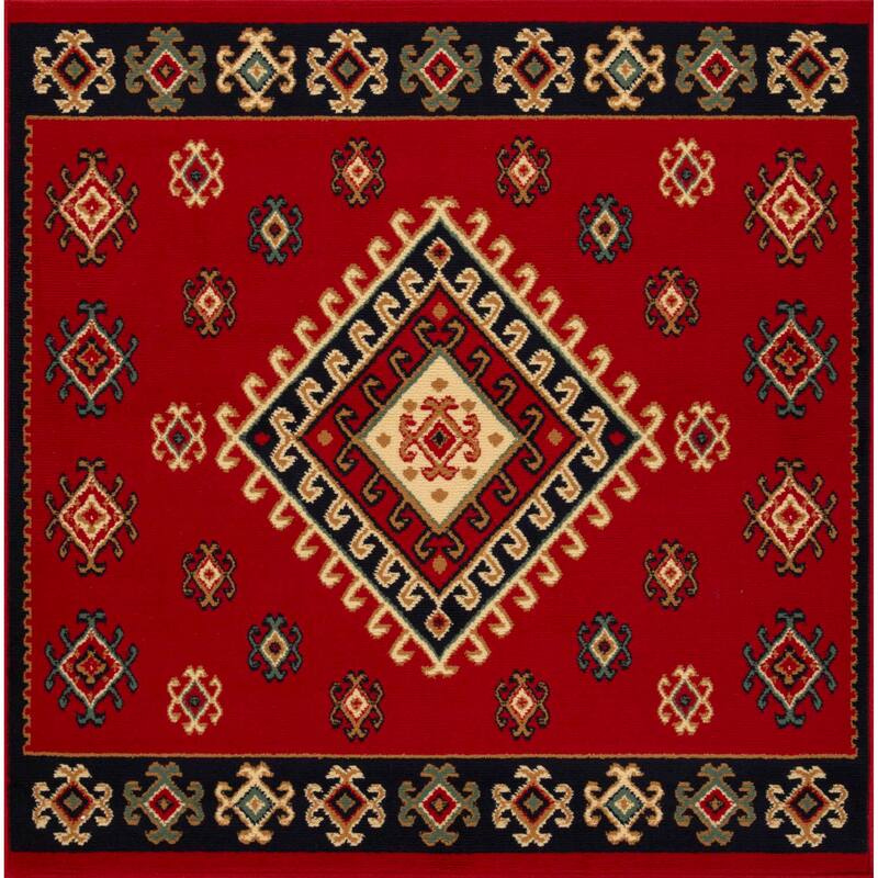 Geometric Bohemian Rustic Power-Loomed Area Rug by Superior