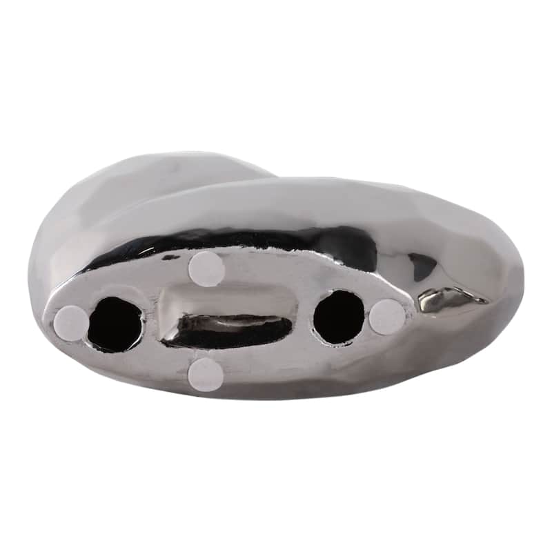 Modern Stone Ceramic Geometric Heart Sculpture