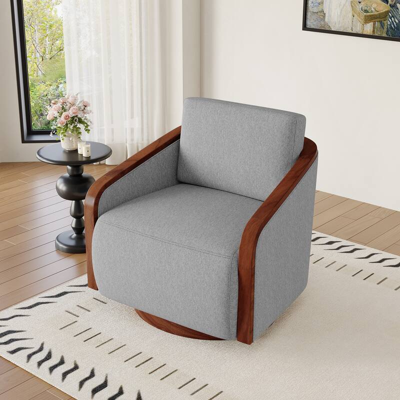 Modern Upholstered Swivel Accent Chair