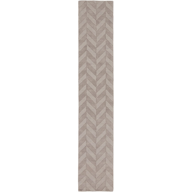 Hand-Woven Ann Tone-on-Tone Zig-Zag Wool Area Rug