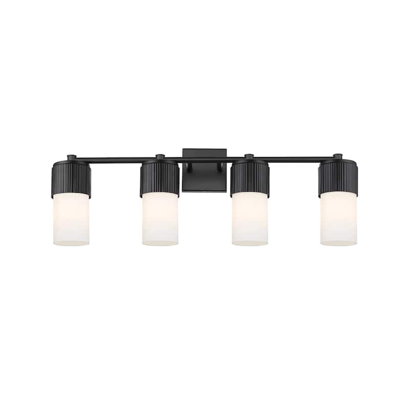 Innovations Lighting 428-4W-10-31 Bolivar Vanity Bolivar 4 Light 31" - Matte Black / Matte White
