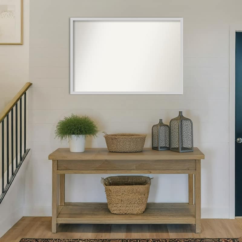 Incline Non-Beveled Wood Framed Wall Mirror
