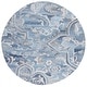 preview thumbnail 46 of 82, SAFAVIEH Handmade Marquee Nazeli Rug 5' Round - Blue/Grey