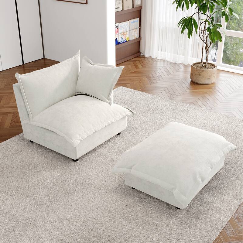 Double Layer Cushion Comfy Cloud Modular Sectional Sofa Set