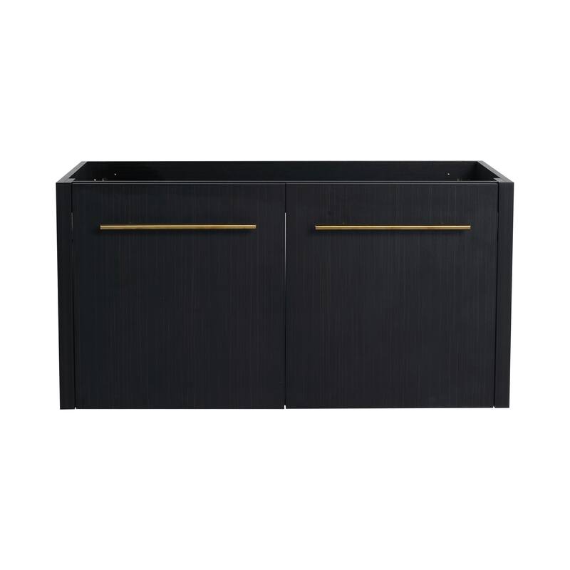 36 Inch Wall-mounted Bathroom Vanity - Black