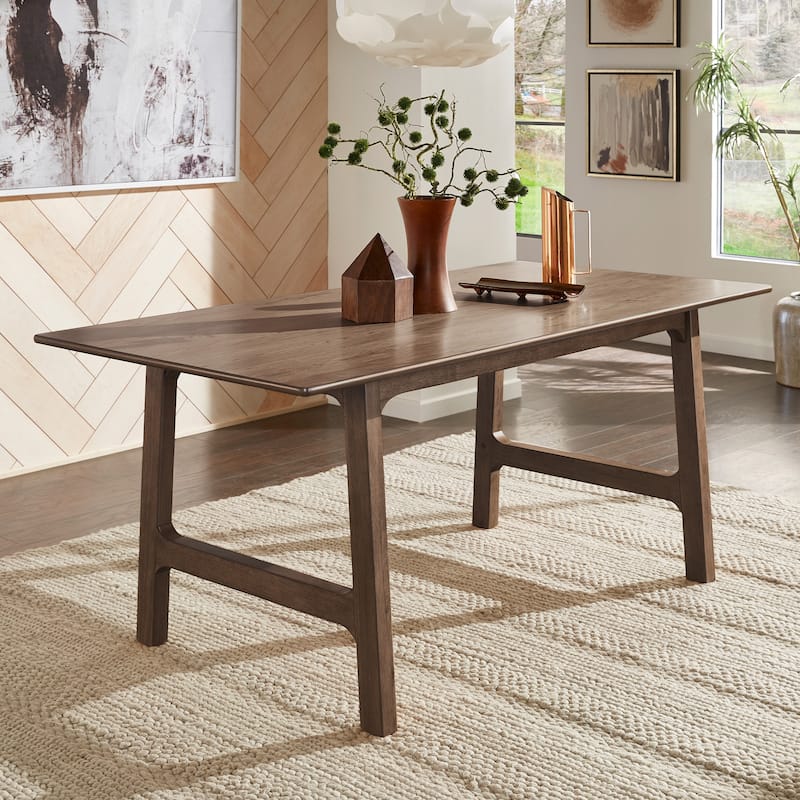 Pitea Scandinavian Wood Finish 71" Dining Table by iNSPIRE Q Modern - Walnut Finish