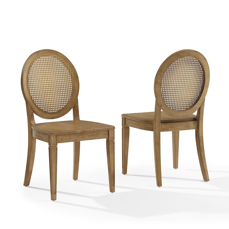 Crosley Katia 2-Piece Cane-Back Dining Chair Set