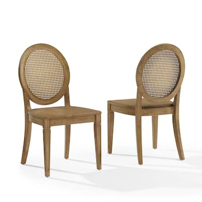 Crosley Katia 2-Piece Cane-Back Dining Chair Set