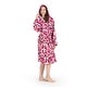 preview thumbnail 4 of 4, Classic Turkish Towels Multicolor Square Printed Hooded Velour with Terry Lining SPA Bath Robe