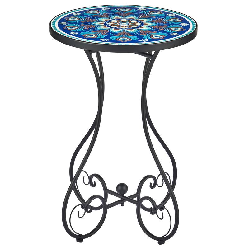 COZ Mosaic Outdoor Mosaic Tile Side Table and Plant Stand On Sale Bed Bath & Beyond 37259863