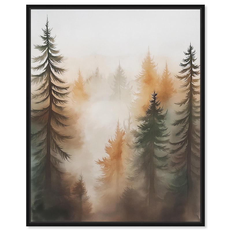 Misty Pines II Canvas by Art Remedy - 30" x 36" - Black