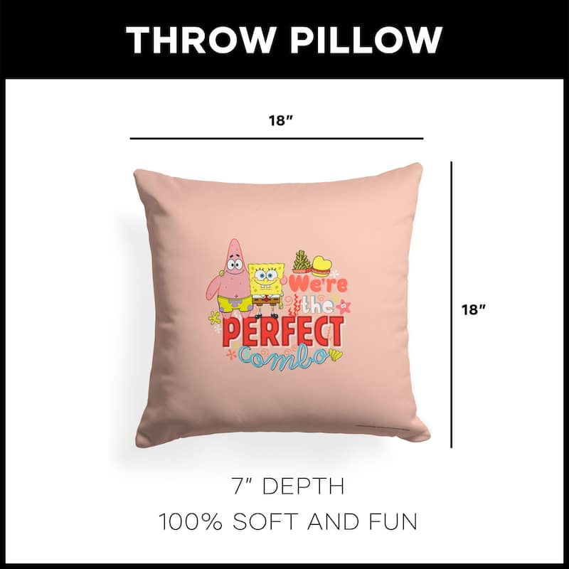 Nickelodeon Spongebob Valentine's Day 18 Inch Throw Pillow