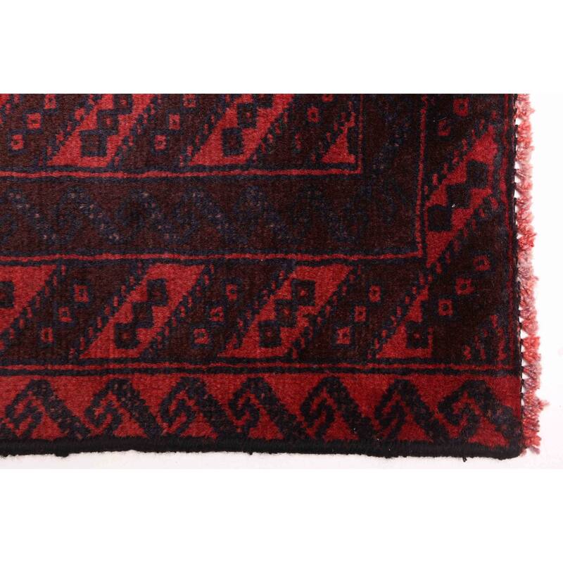 ECARPETGALLERY Hand-knotted Teimani Dark Brown, Red Wool Rug - 3'4 x 6'8