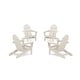 preview thumbnail 13 of 14, POLYWOOD 4-Piece Classic Adirondack Conversation Set Sand