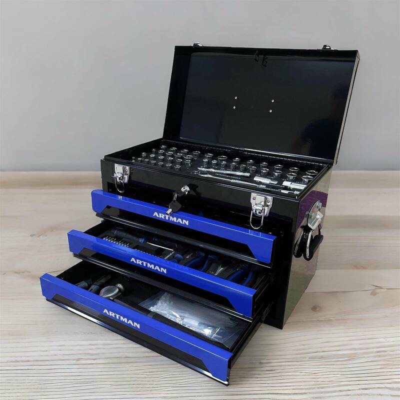 3 Drawers Tool Box with Tool Set