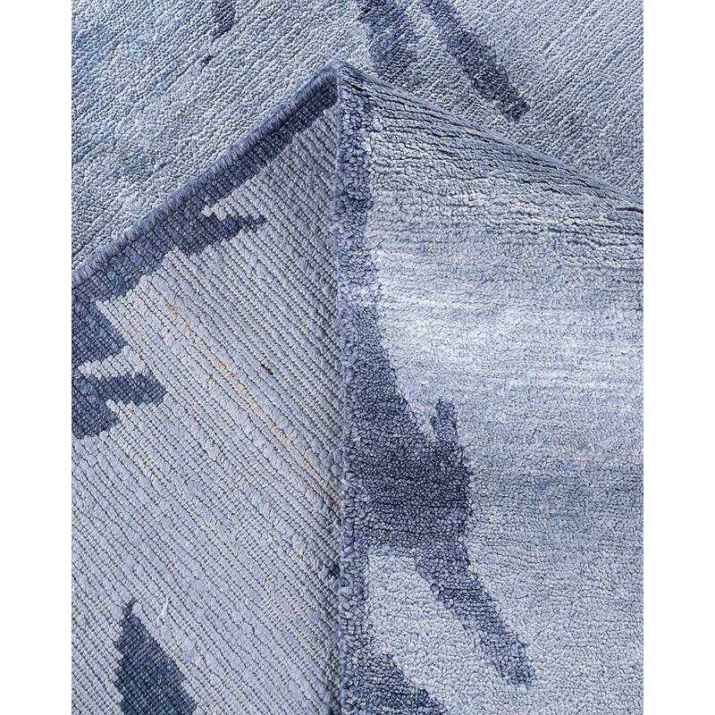 Modern One-of-a-Kind Hand-Knotted Area Rug, Purple - 9' 1" x 12' 1"