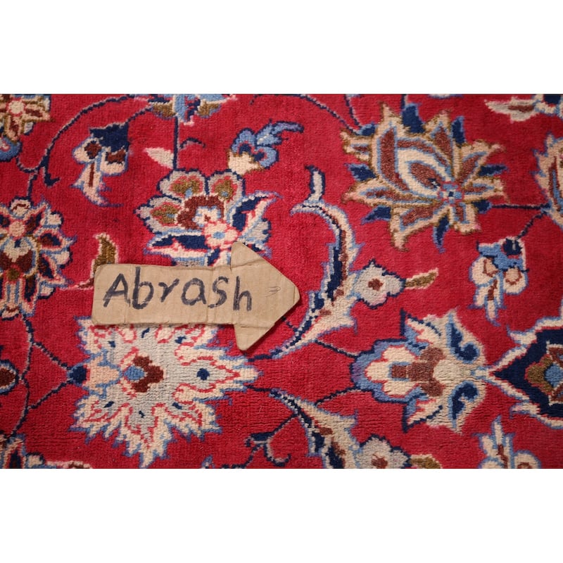 Traditional Najafabad Large Vintage Persian Rug Handmade Wool Carpet - 9'6" x 14'4"