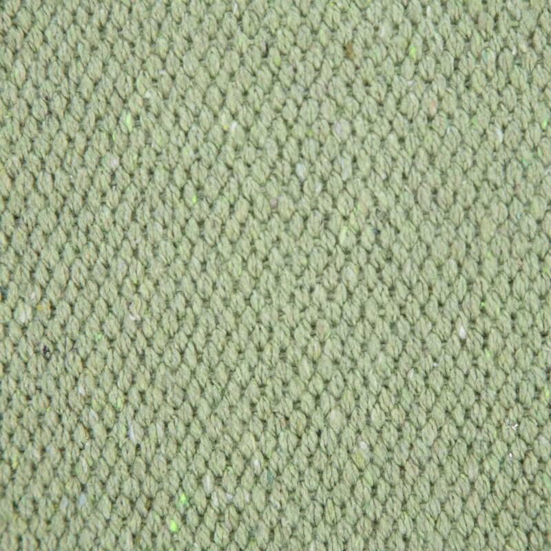 20" Green and White Halo Striped Border Square Throw Pillow