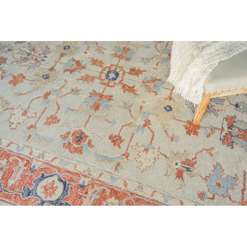 Exquisite Rugs Richmond Serapi Handmade Hand-tufted New Zealand Wool on Canvas Beige/Rust Area Rug