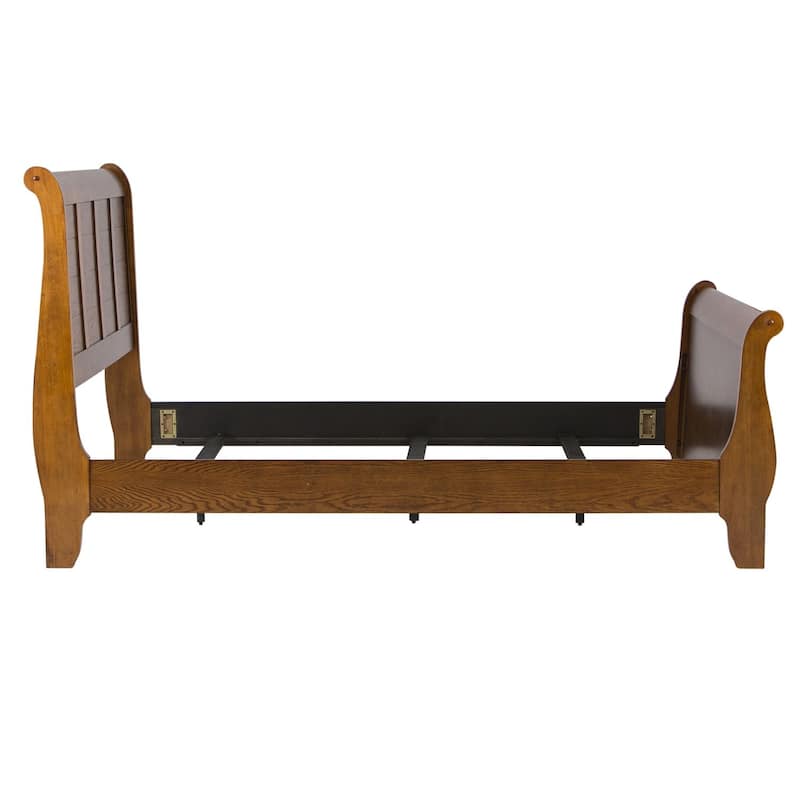 Copper Grove Epper Aged Oak Queen Sleigh Bed