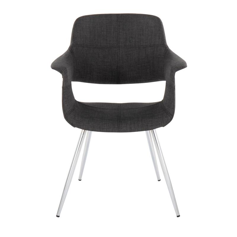 Silver Orchid Fauske Upholstered Chair with Metal Legs - Set of 2